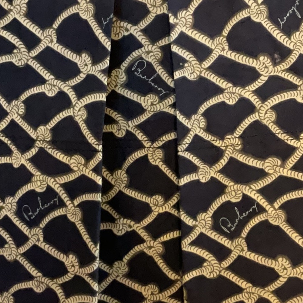 Burberry blue & tan rope not print pleated skirt Size 8 - Picture 2 of 7